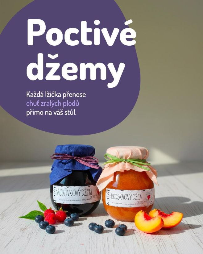 🍓 Poctivé džemy z Hájenky Každá lžička přenese chuť zralých plodů přímo na váš stůl 🍇🍒 Vařené s láskou, z poctivého ovoce...