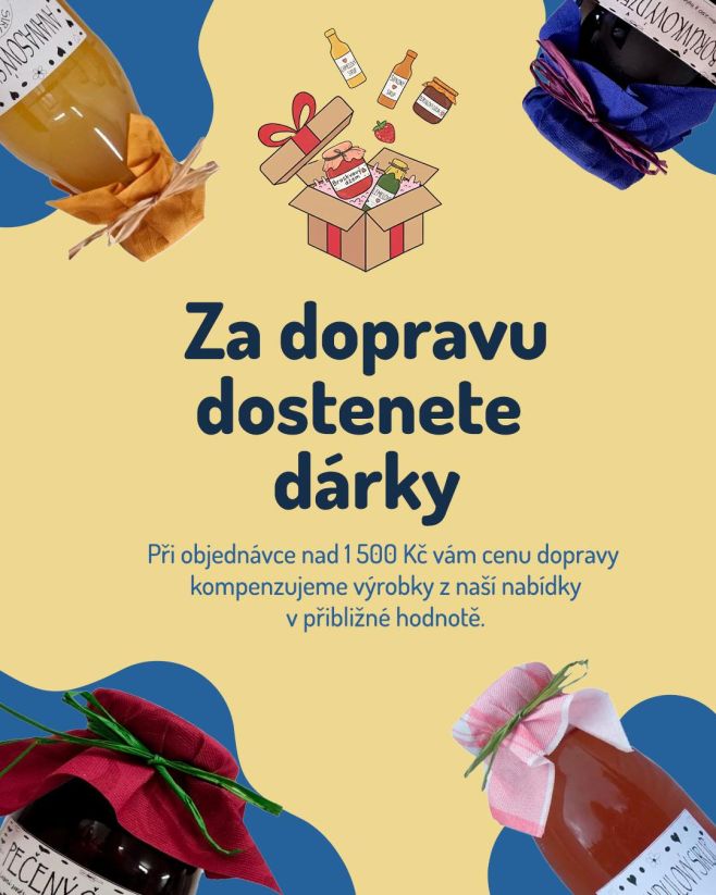 🎁NOVINKA - DÁRKY Při objednávce nad 1 500 Kč vám cenu dopravy kompenzujeme výrobky z naší nabídky v přibližné hodnotě. 🎀...
